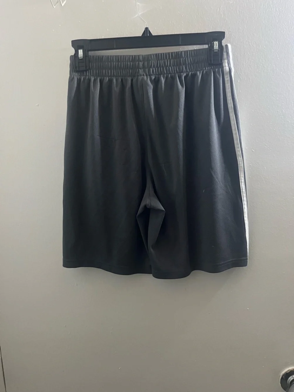 Adidas Men's gray Athletic Shorts with 3-Stripe Side Detailing - Picture 2 of 7